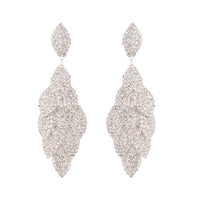 Silver Diamante Multi-Leaf Drop Earrings - link has visual effect only