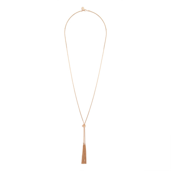 Gold Lariat Knot And Tassel Necklace | Jewelery | Necklaces | Rings ...