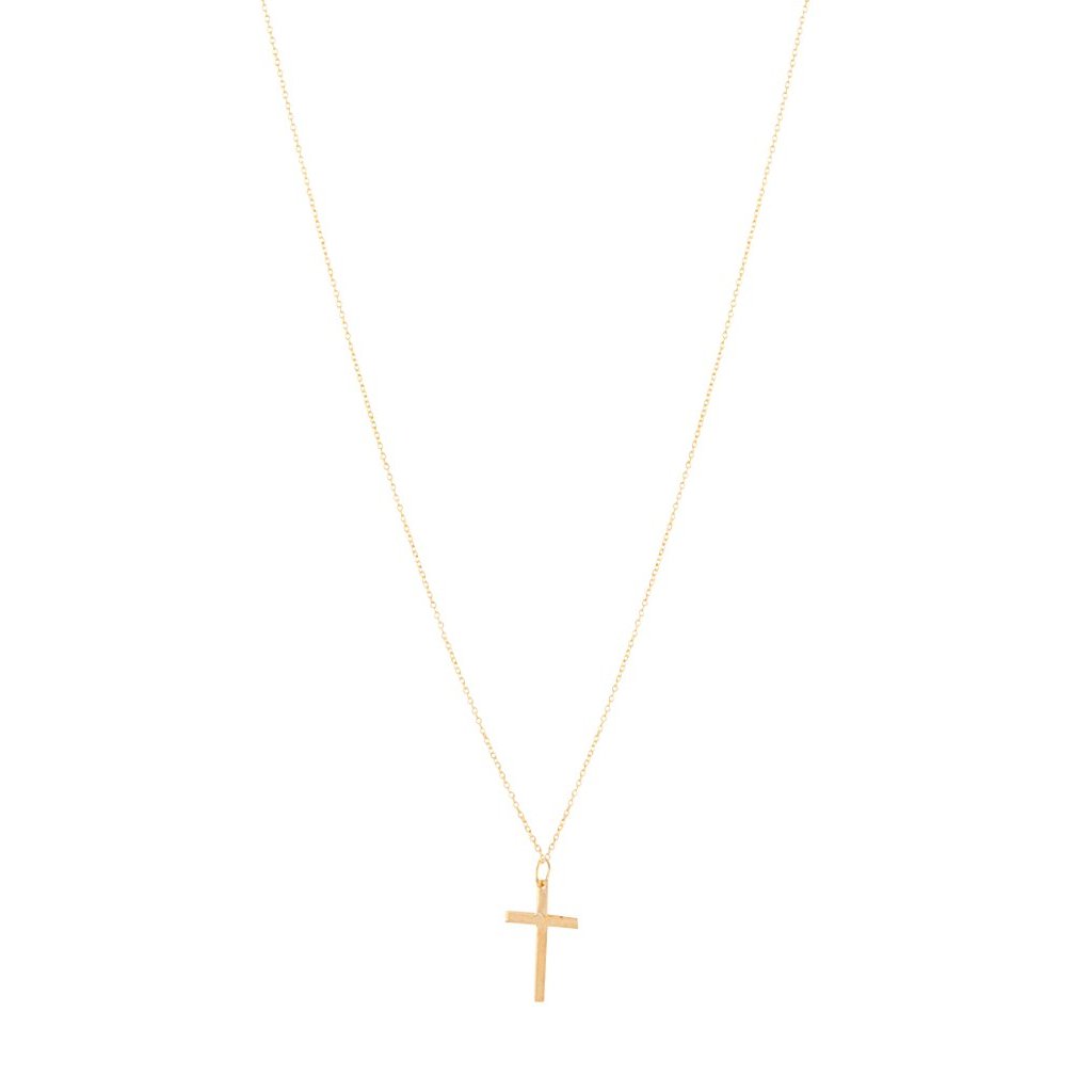 FINE JEWELRY Womens 10K White Gold Cross Pendant Necklace