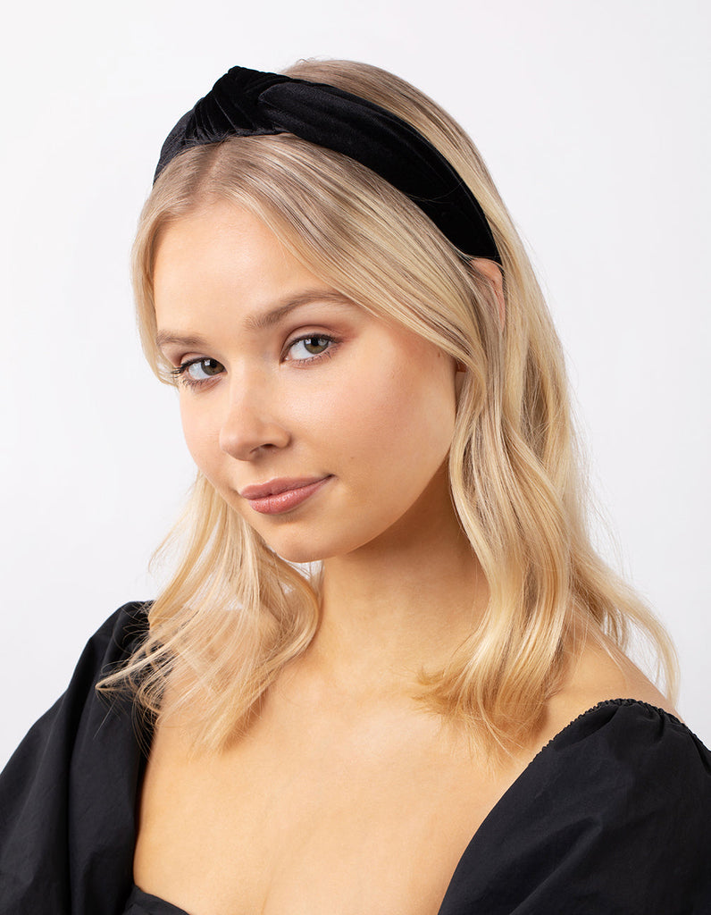 Black Velvet Turban Headband