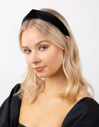 Black Velvet Turban Headband - link has visual effect only