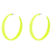 Neon Yellow 3/4 Hoop Earrings - link has visual effect only