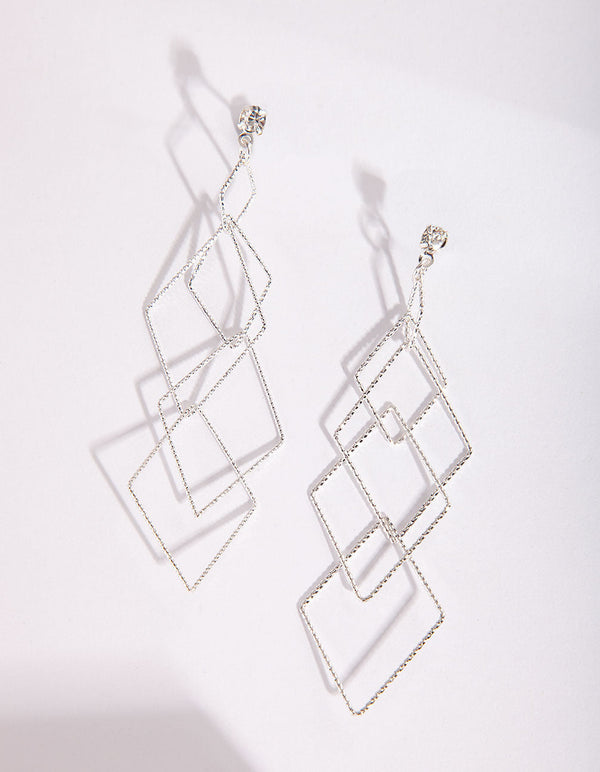 Silver Fine Diamond Cut Earrings