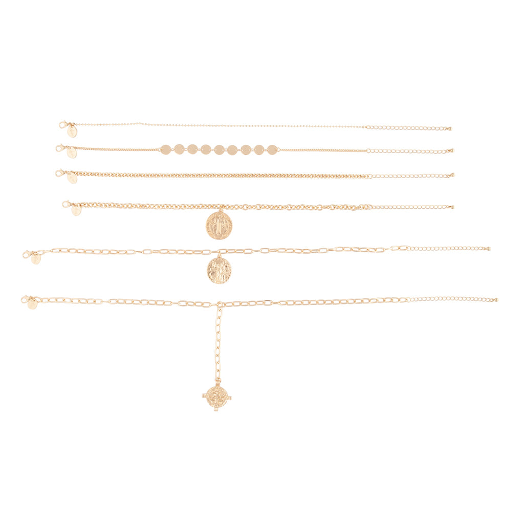 Gold Coin Chunky Choker Pack