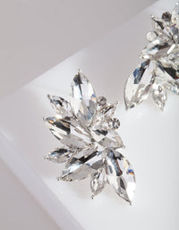 Diamante Fan Stud Earrings - link has visual effect only