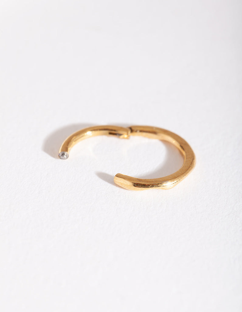 Gold Twisted Clicker Earring