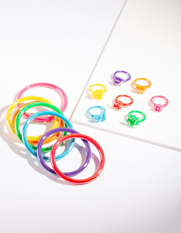 Kids Multi Bracelet Ring Set