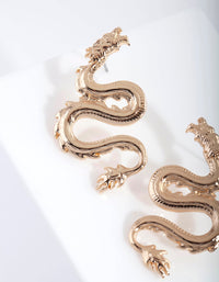 Mini Gold Spiked Dragon Earrings - link has visual effect only