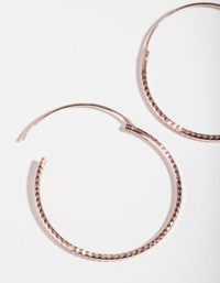 Rose Gold Plated Sterling Silver 25mm Diacut Hoop Earrings - link has visual effect only