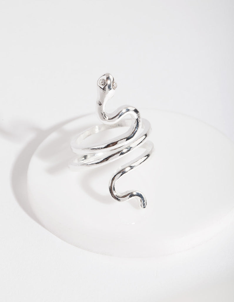 Silver Fine Snake Ring