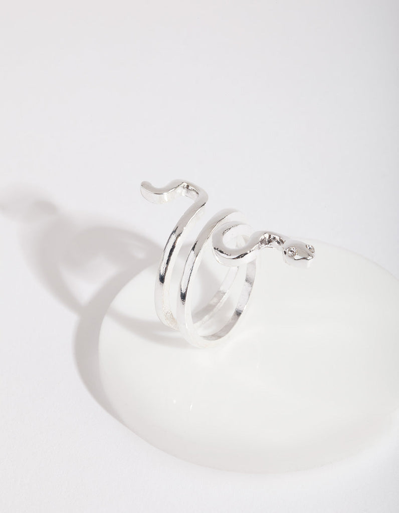 Silver Fine Snake Ring