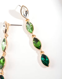 Green Diamante Drop Earrings - link has visual effect only
