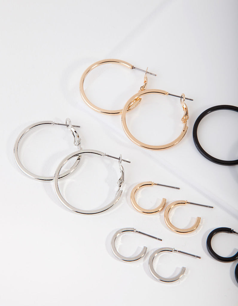 Mixed Metal Small & Large Hoop Pack