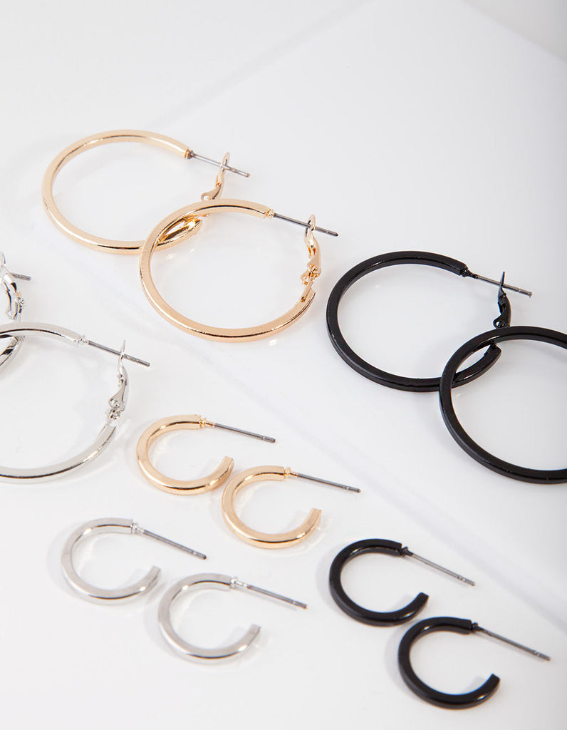 Mixed Metal Small & Large Hoop Pack