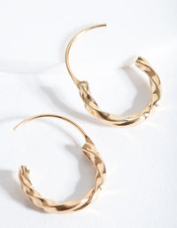 Gold Plated Sterling Silver Chunky Twist Hoop Earrings - link has visual effect only