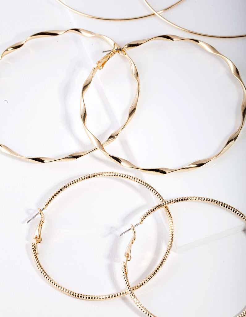 Gold Plated Hoop Pack
