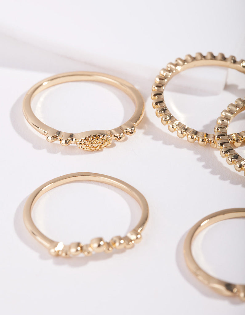 Gold Plated Fine Ring Stack