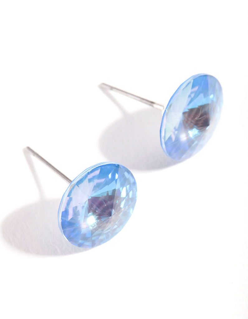 Blue Diamond Simulant Stud Earrings