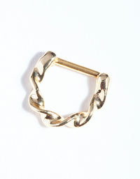 Gold Surgical Steel Twist Septum Ring - link has visual effect only