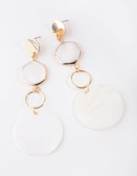 Gold Shell Drop Earrings - link has visual effect only