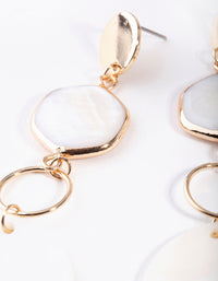 Gold Shell Drop Earrings - link has visual effect only