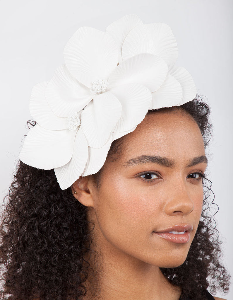 White Large Petal Headband