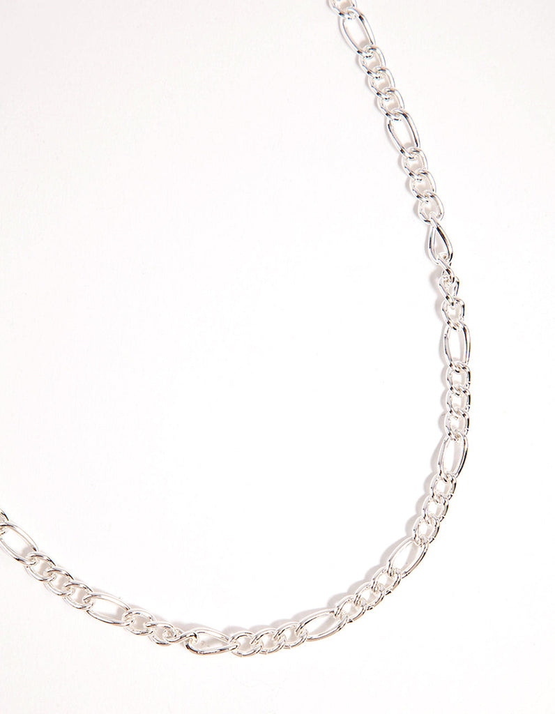 Silver Figaro T&O Necklace