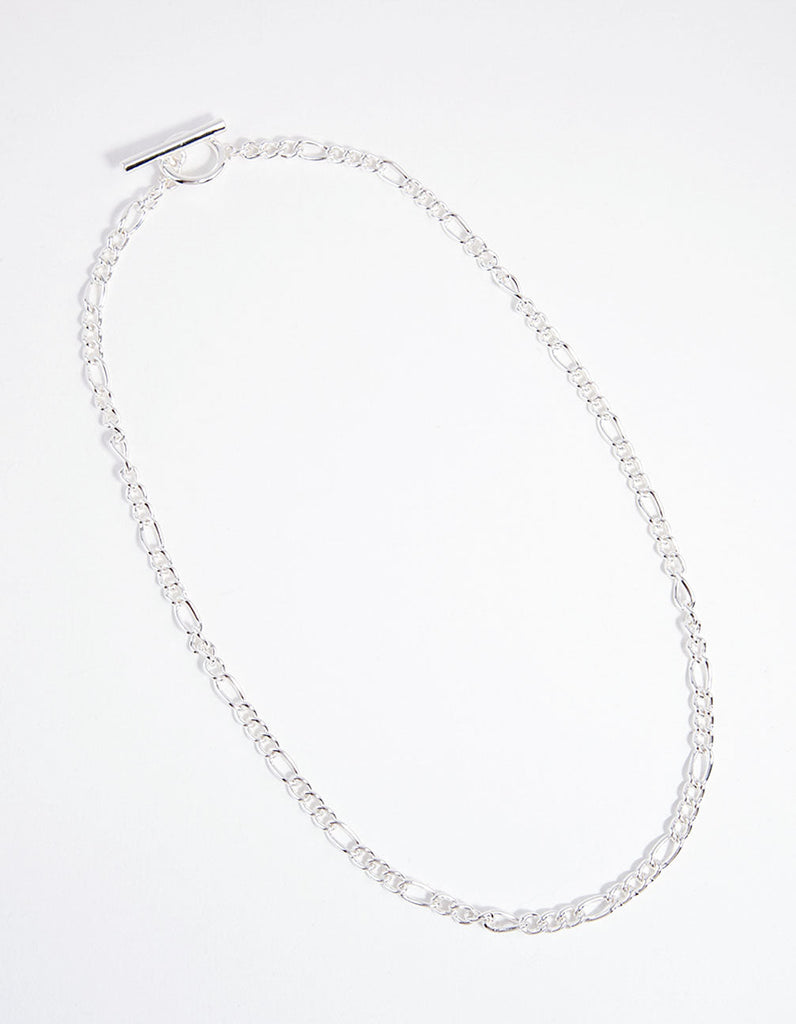 Silver Figaro T&O Necklace