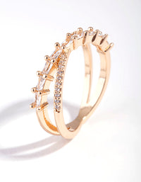 Gold Cubic Zirconia Orbit Band Ring - link has visual effect only