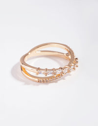 Gold Cubic Zirconia Orbit Band Ring - link has visual effect only