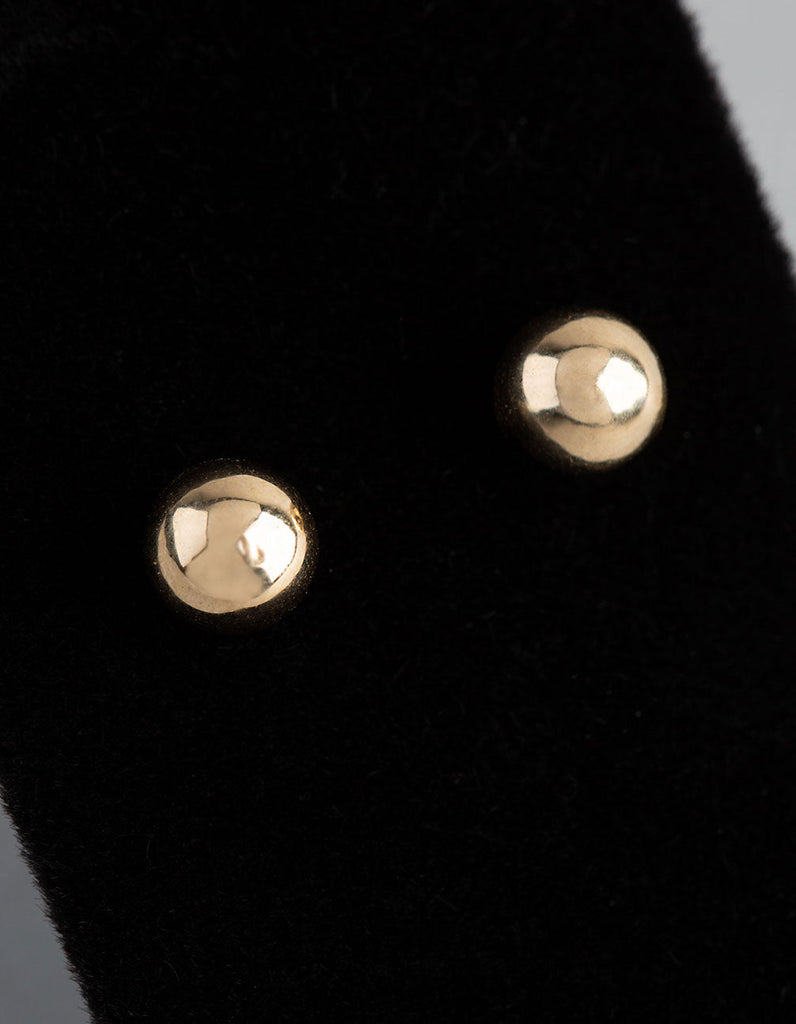 9ct Gold 6mm Polished Ball Stud Earrings