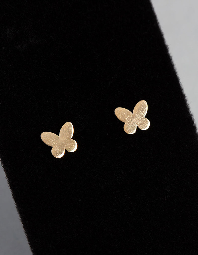 9ct Gold Polished Butterfly Stud Earrings