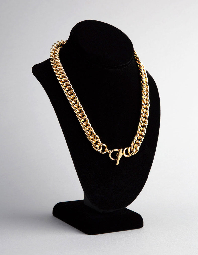 18ct Gold Plated Brass Statement Chain Link T&O Necklace