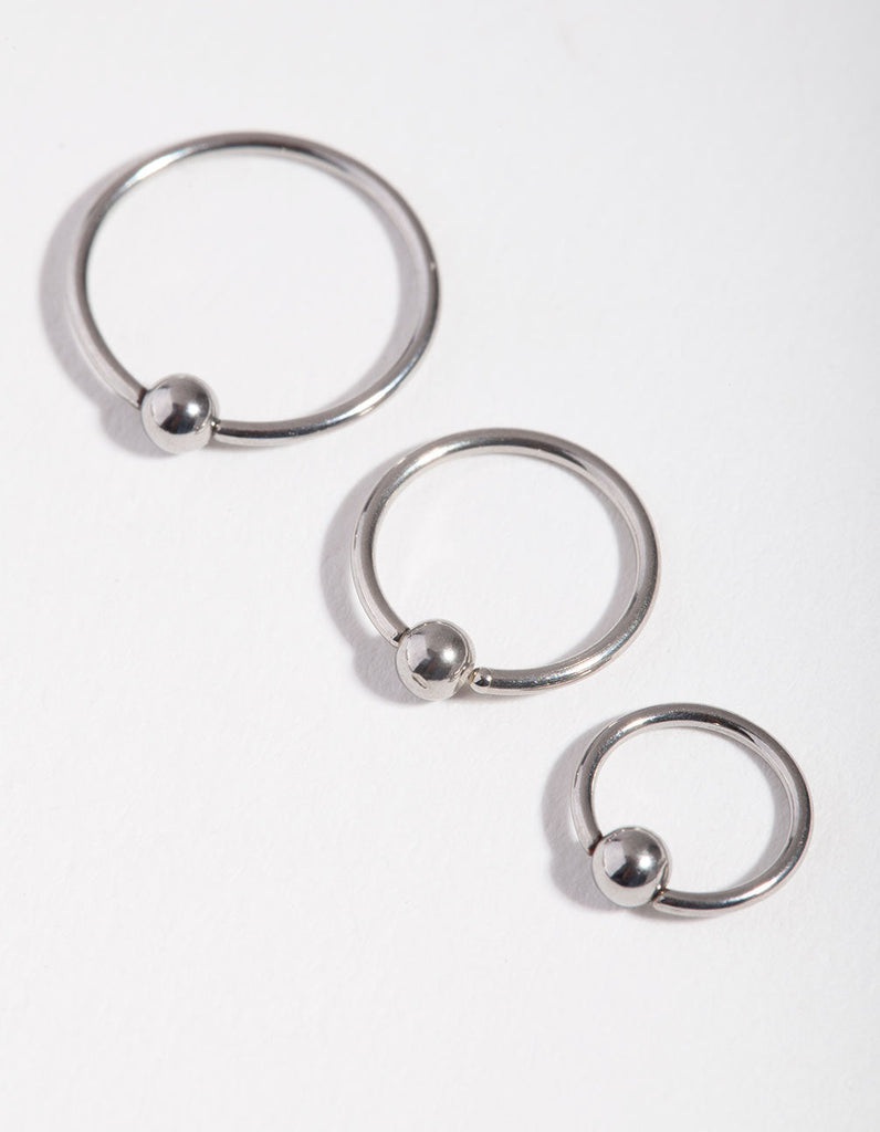 Surgical Steel Ball Nose Ring Pack