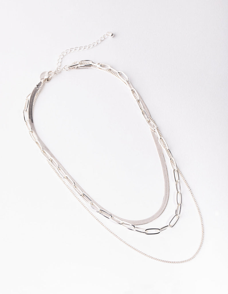 Silver Mix Trend Chain Necklace Pack