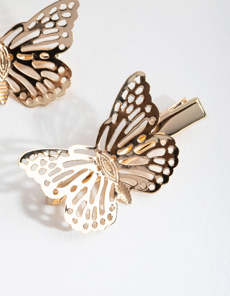 Gold Stamp Butterfly Pack Clip