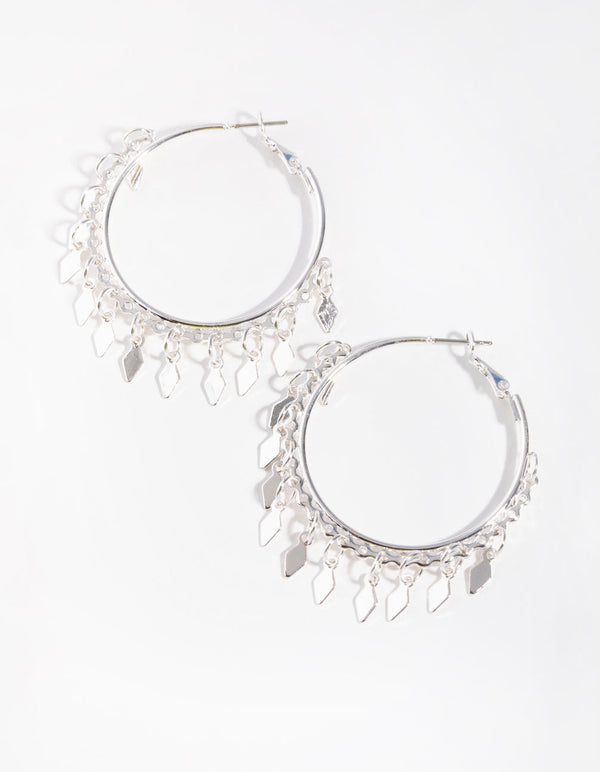 Silver Jingly Hoop Earrings