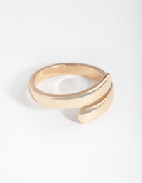 Gold Smooth Wrap Ring - link has visual effect only