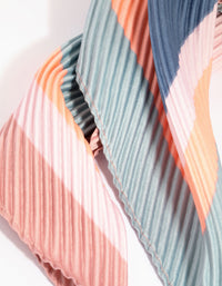 Pleated Mix Stripes Mini Scarf - link has visual effect only