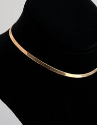 Gold Plated Sterling Silver Flat Snake Chain Necklace - link has visual effect only