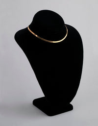 Gold Plated Sterling Silver Flat Snake Chain Necklace - link has visual effect only