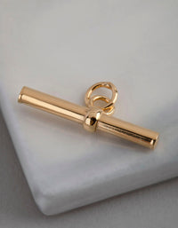 9ct Gold Fob Pendant Charm - link has visual effect only