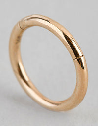 9ct Gold Polished 6mm Clicker Ring - link has visual effect only