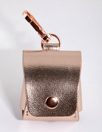 Tall Rose Gold PU Leather Earpod Case - link has visual effect only