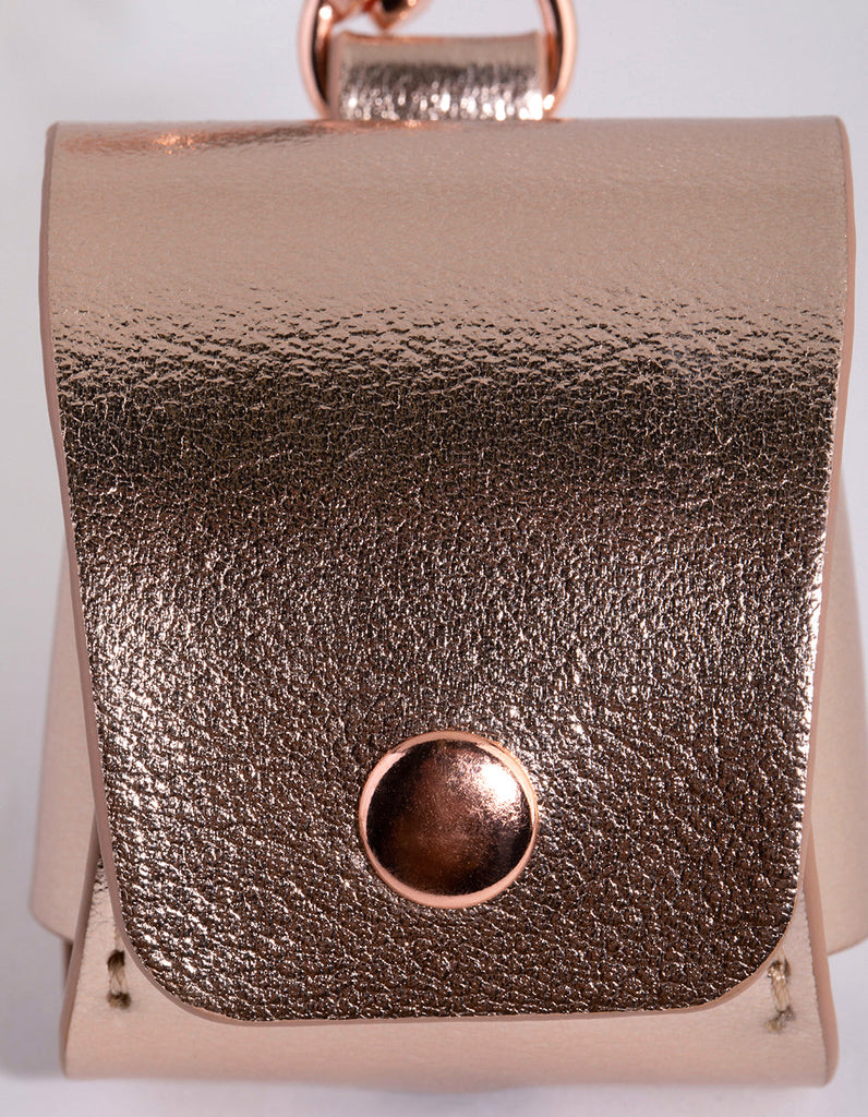Tall Rose Gold PU Leather Earpod Case