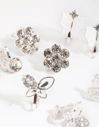 Silver Butterfly Clip-On Earring Pack - link has visual effect only