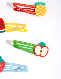 Kids Matte Multicoloured Fruit Salad Snap Clips - link has visual effect only