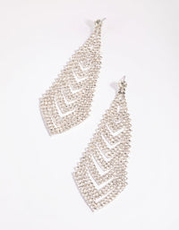 Silver Cup Chain Drop Earrings - link has visual effect only