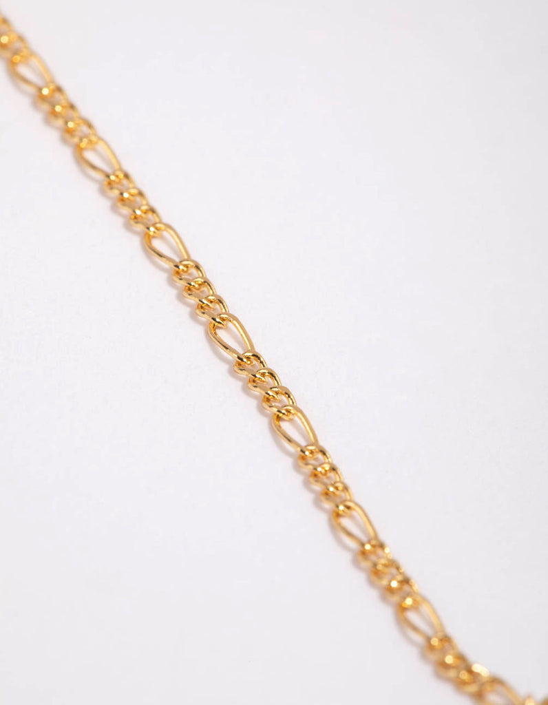 Gold Plated Medium Figaro Necklace