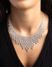 Silver Cup Chain Statement Necklace - link has visual effect only
